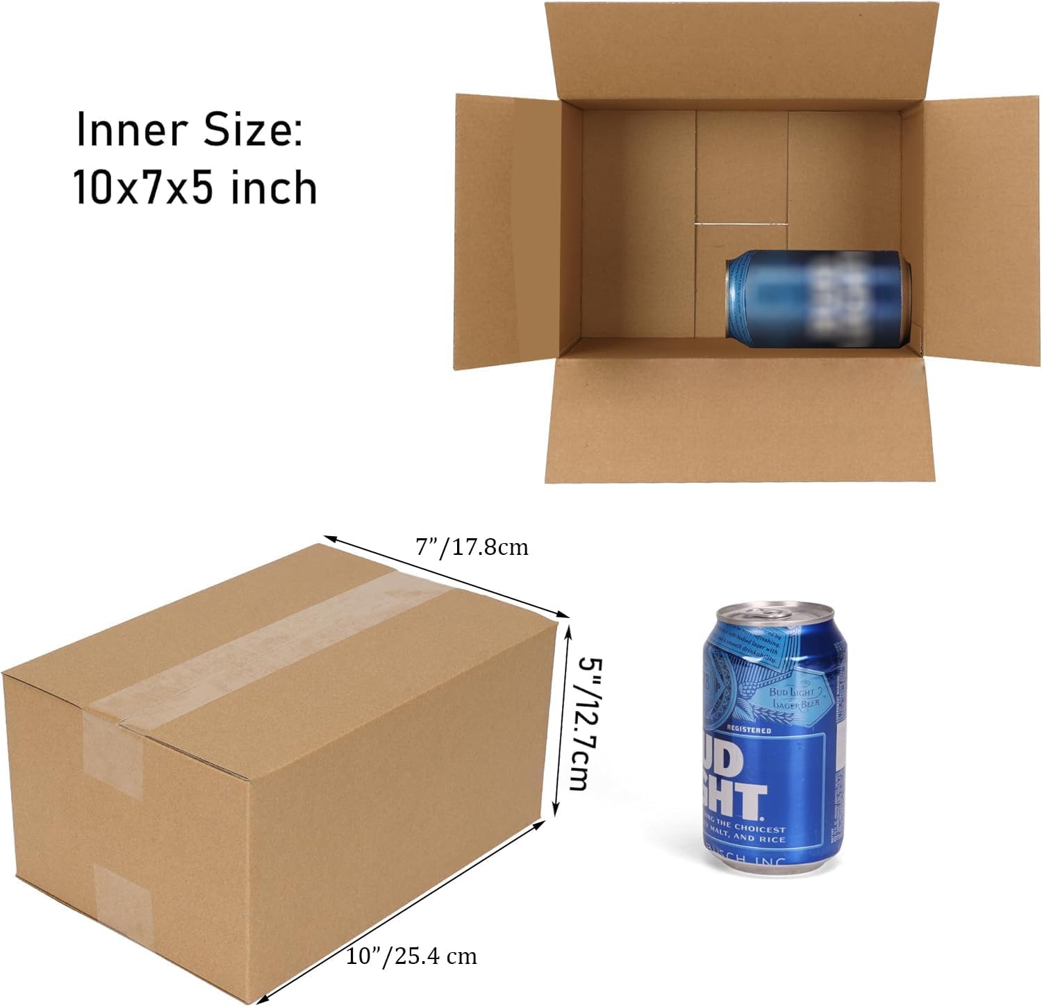 40 Packs 10x7x5 Shipping Boxes, Brown Mailing Boxes - Image 2