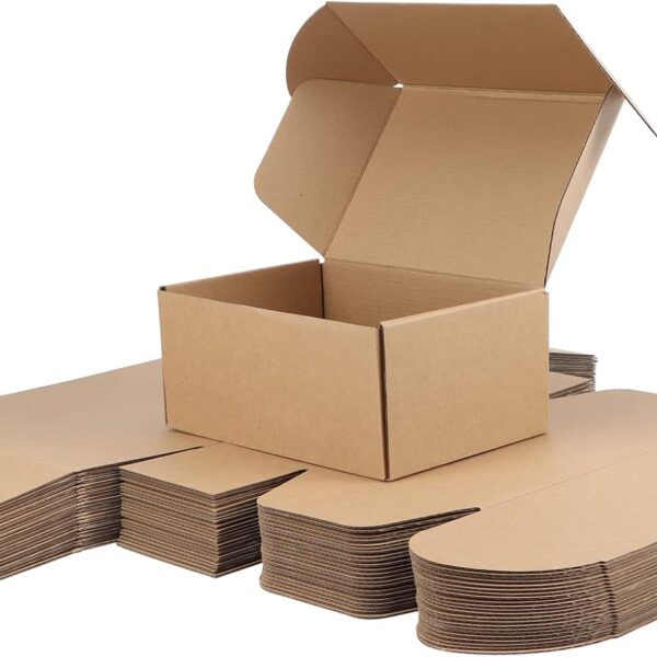 25 Pack 9x6x4 inch Cardboard Shipping Boxes, Brown Gift Boxes
