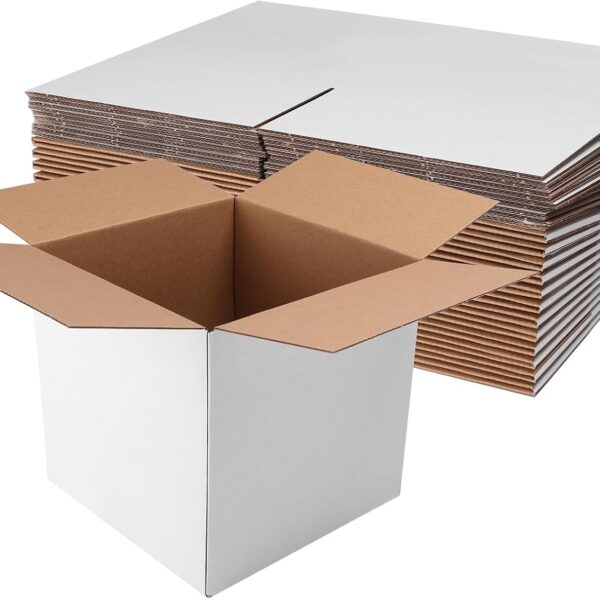 8x8x8 White Shipping Boxes Set of 25