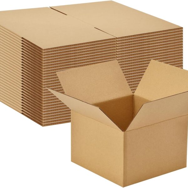 30 Pack 6x6x4 inches Small Shipping Boxes Brown Corrugated Cardboard Boxes for Packing, Mailing, Moving, Business